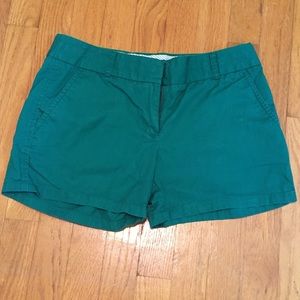 Size 2 JCrew chino shorts, kelly green